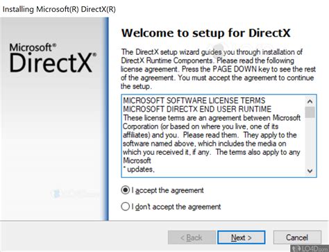 Install DirectX End-User Runtime