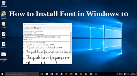 Installing Font on Windows