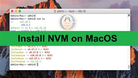 Install NVM Linux macOS