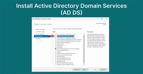 Install the Active Directory Domain Services ADDS