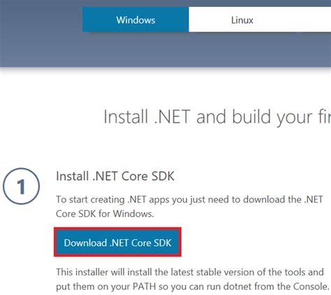 Installing .NET Core
