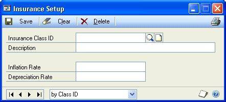 Insurance Setup Dynamics GP