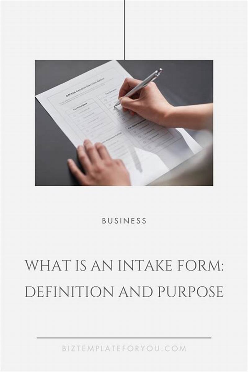 Intake Form Definition