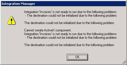 Integration Manager ActiveX Error