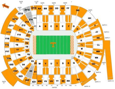 Interactive Neyland Stadium Seating Chart