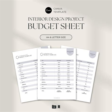 Interior Design Budget Template Google Sheets