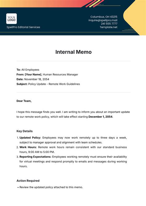 Internal Memo