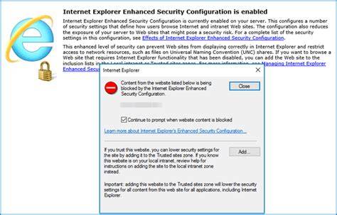 Internet Explorer Enhanced Security Configuration