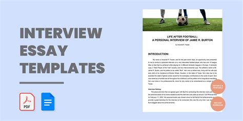 Interview Essay Template