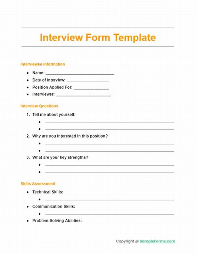 Interview Form Example