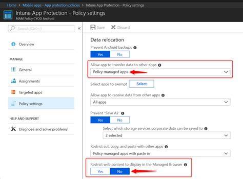 Intune Managed Browser Policy