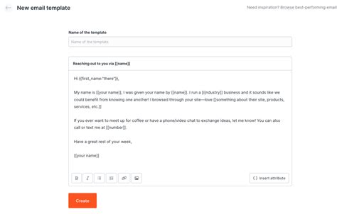 Investment Banking Networking Email Template