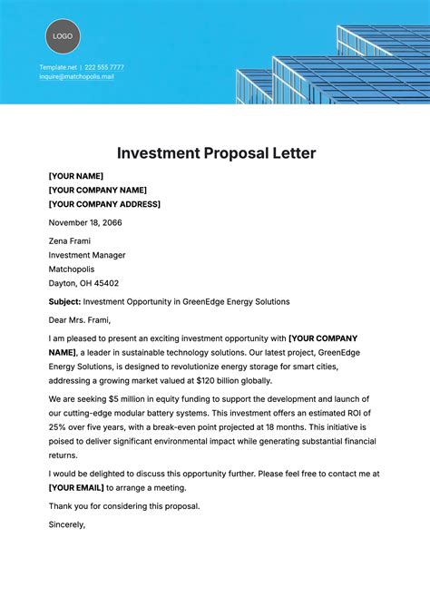 Investment Offer Template