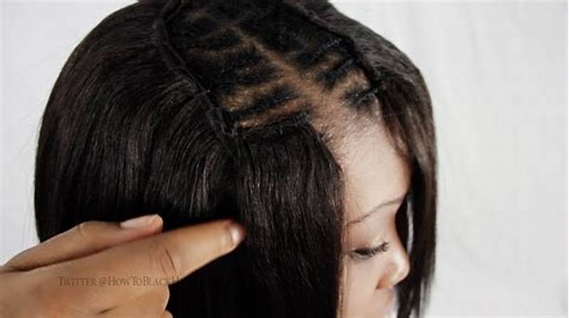 Invisible Part Sew In Braid Pattern