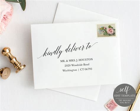Invitation Address Template
