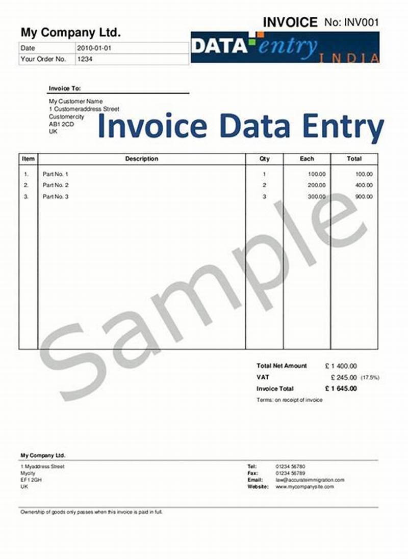 Invoice Form Data Entry Service