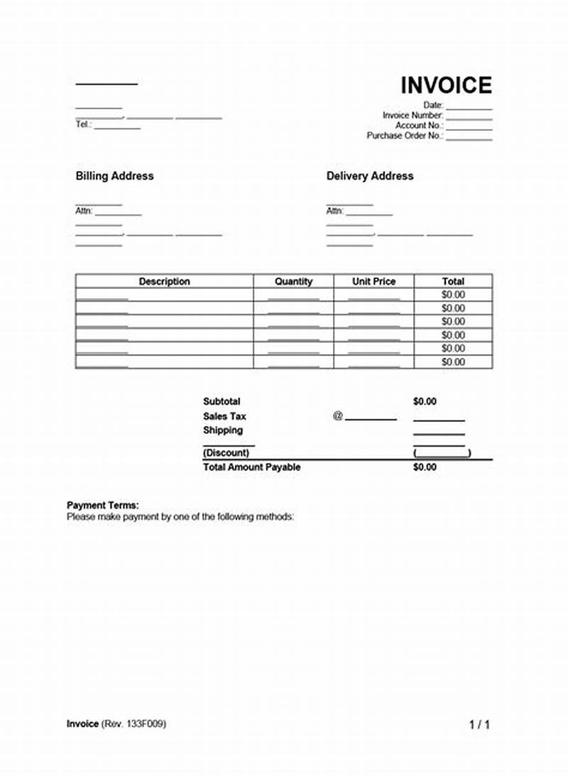 Invoice Form Example