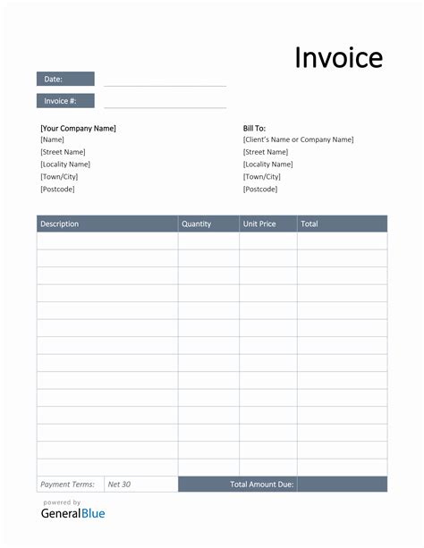 Invoice Templates Uk