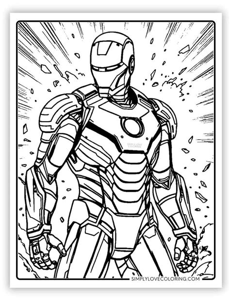 Iron Man Printable Colouring Pages