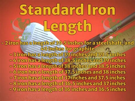 Iron Shaft Length Chart