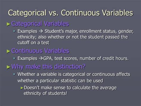 Is GPA a continuous or categorical variable