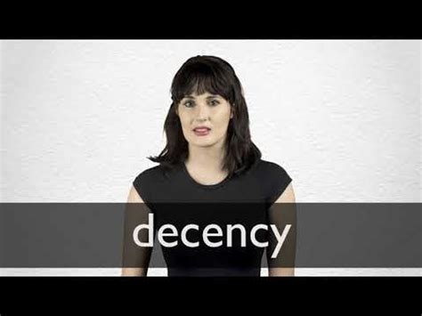 Is decency a synonym