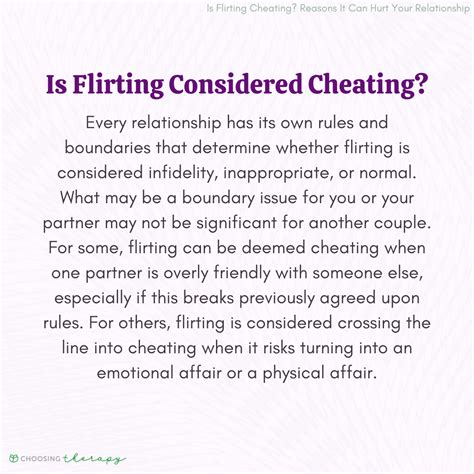 Is flirting while in a relationship cheating