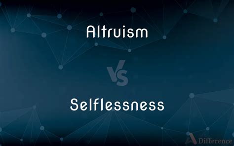 Is selflessness and altruism the same