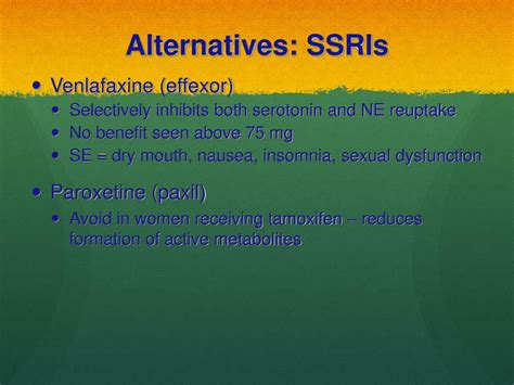 Is there alternatives to SSRIs