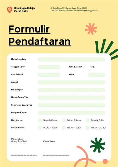 Isi Formulir Pendaftaran