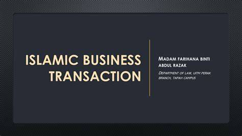 Islamic business transaction