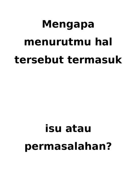 Isu dan Permasalahan yang Dihadapi THK II