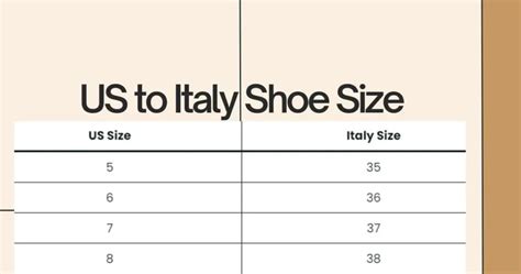 Italian Shoe Size Chart