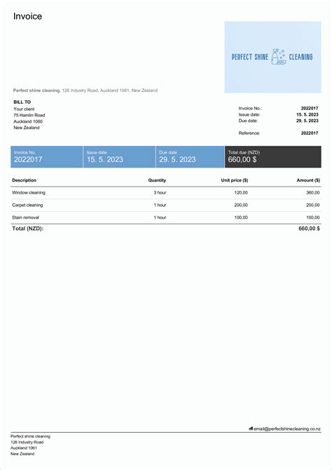 Itemised Invoice Template