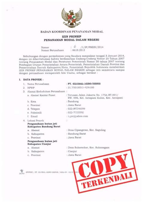 Izin Prinsip