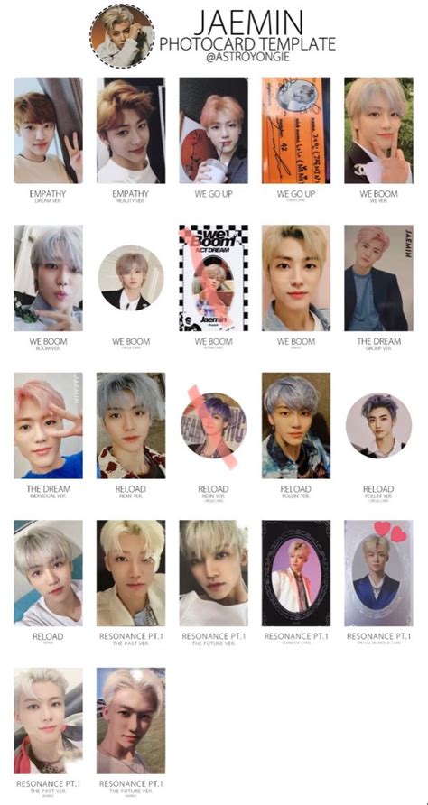 Jaemin Photocard Template