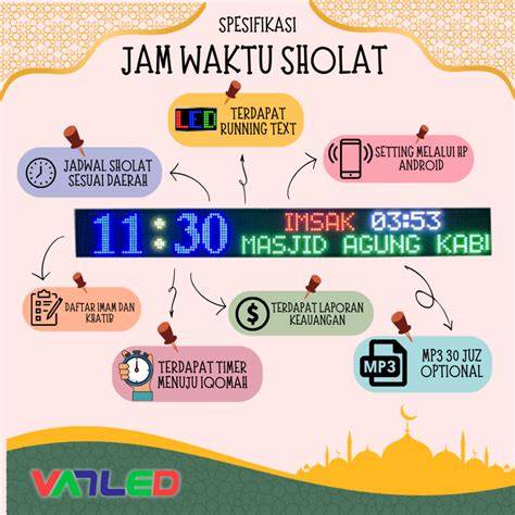 Jam Digital Waktu Sholat P10