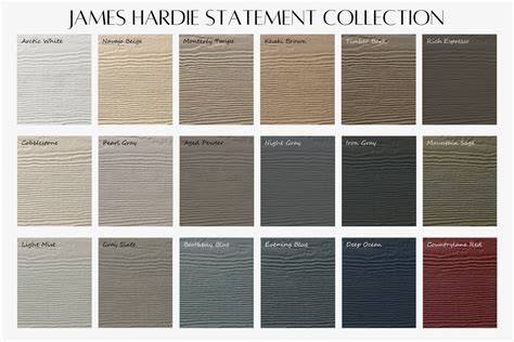 James Hardie Color Plus Color Chart