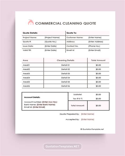 Janitorial Quote Template