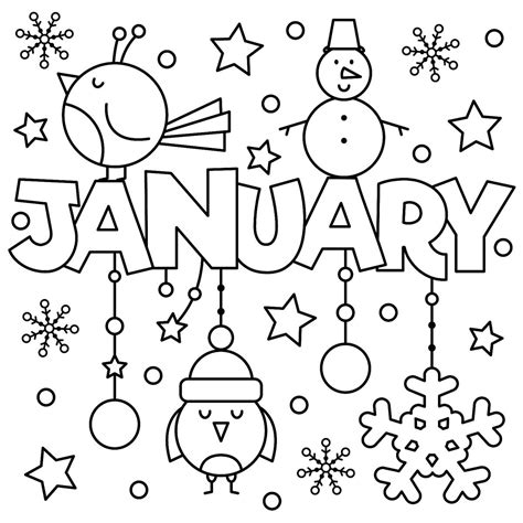 January Coloring Pages Printable