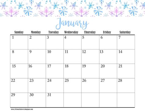 January Template