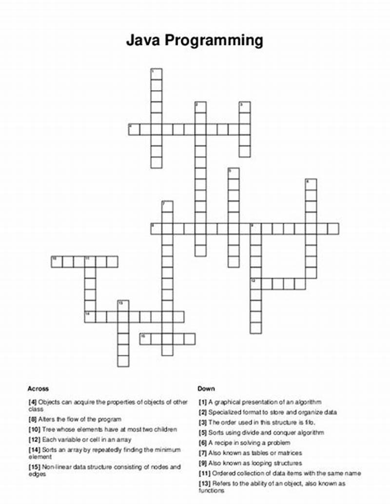 Java Application Crossword
