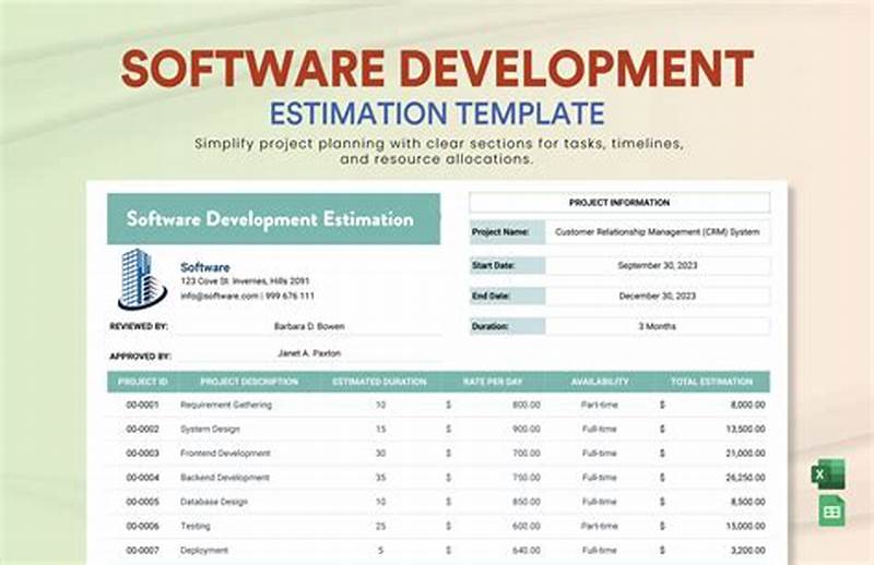 Java Project Estimation Template