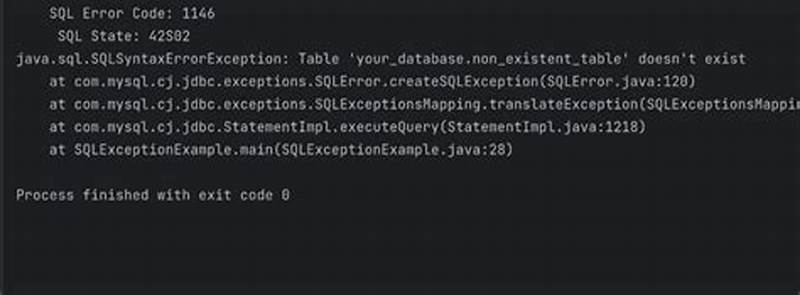 Java Sql Sqlexception Internal Error Inconsistent Catalog View