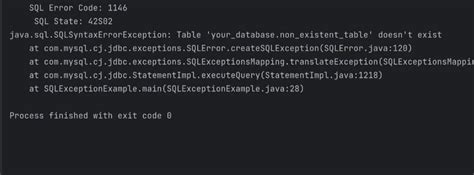 Java.sql.sqlexception: Internal Error: Inconsistent Catalog View