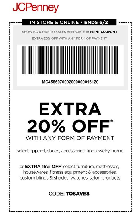 Jc Penney Printable In Store Coupon November 2017