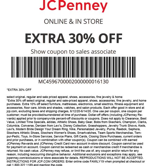 Jcpenney Coupons Printable In Store Coupons