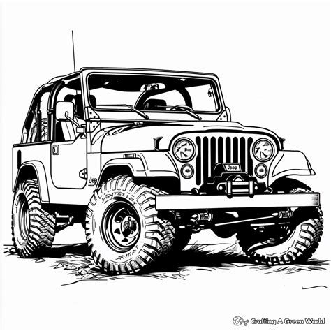 Jeep Printable Coloring Pages