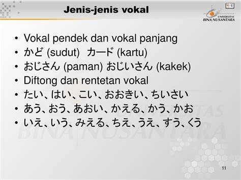 Jenis-jenis Vokal