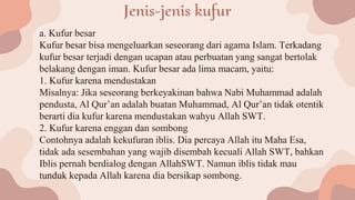 Jenis Kufur